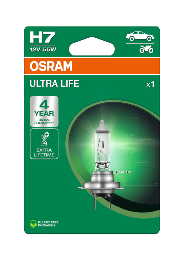 10 1St Pg Osram Ultra Life H7 55W  