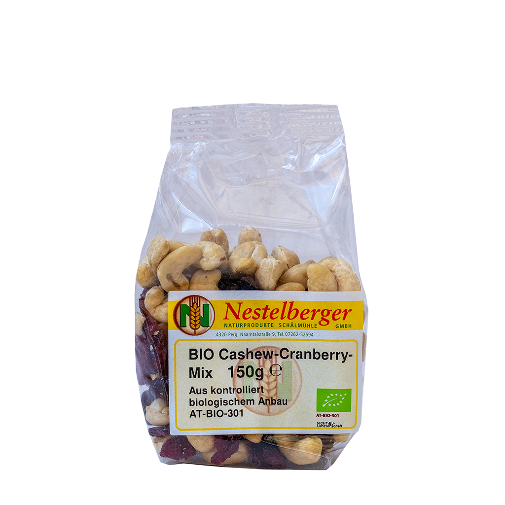 10 150g Pg Nestelberger BIO Cashew Cranberry Mix 