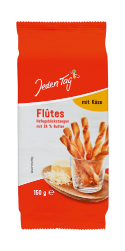 12 150gr Pg Jeden Tag Knabbergebäck mit Käse 