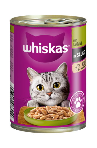 12 400g Ds Whiskas Katzenfutter Sauce Lamm 