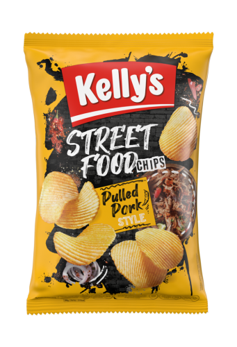 20 100grPg Kelly Street Food Chips Pulled Pork Style 