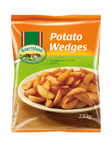 4 2,5kgPg TKK Bauernland Potato Wedges gewürzt 