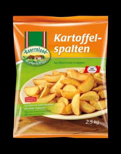 4 2,5kgPg TKK Bauernland Kartoffel Spalten mit Schale 