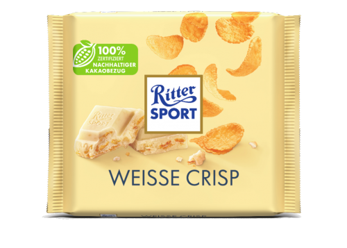 10 100gr Ta Ritter Sport Weisse Crisp 
