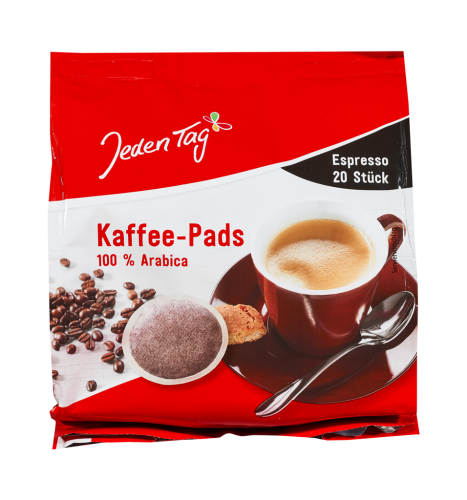 6 140grPg Jeden Tag Kaffeepads Crema 