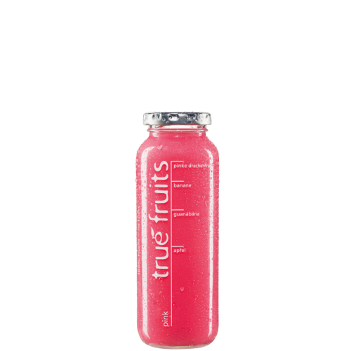 8 250ml Fl True Fruits Smoothie PINK Apfel, Banane, Drachenfrucht 