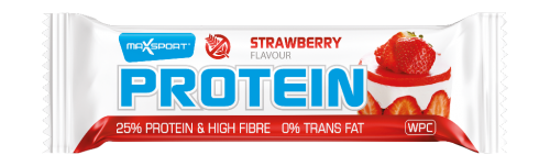30 50grRg MaxSport Proteinriegel mit Erdbeergeschmack 