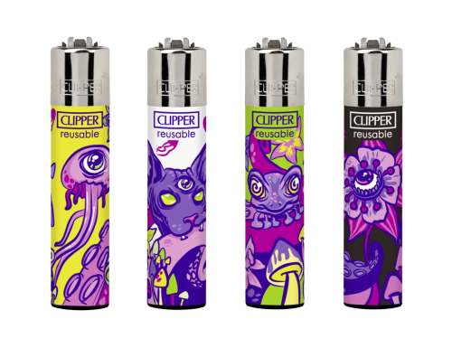 48 St Pg Feuerzeug Clipper Psycho Animals  