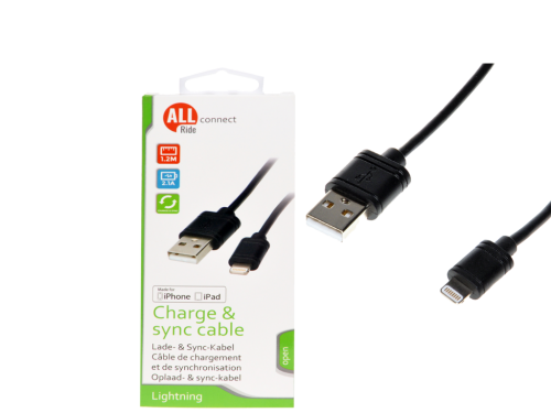 1 1St Pg AR connect Lade-Datenkabel 120cm 2.1A für IOS 