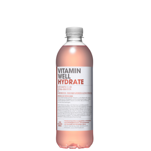 12 0.50l Fl Vitamin Well Hydrate Erdbeer Rhababer PET EWP 