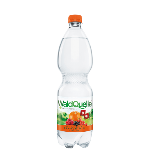 6 1.00l Fl Waldquelle Orangen Beeren Mix PET EWP 