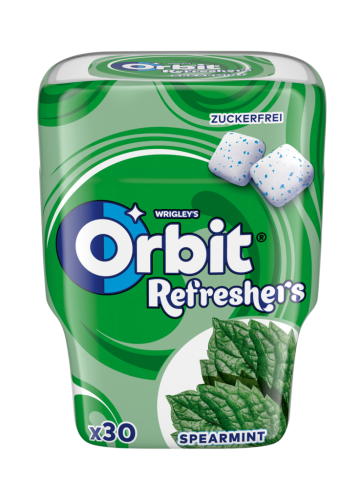 6 30StPg Orbit Refreshers Kaugummi Spearmint Bottles 