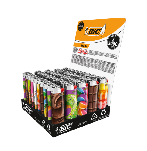 50 1St Pg BIC Feuerzeug J26 Maxi Sweets 