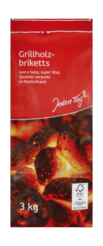 1 3kgSa Jeden Tag Grillholzbrikett 