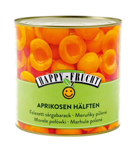 1 3/1 Ds Happy Frucht Aprikosen-Hälften ca. 3kg 