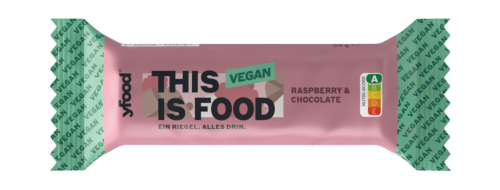 12 60grPg yfood Bar Vegan Raspberry & Chocolate 