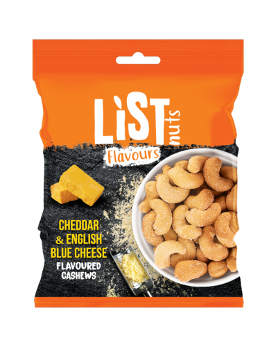 12 120gr PG List Flavours Cashew Cheddar & eng. Blue Cheese 