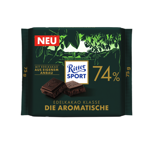 15 75g Ta Ritter Sport Edelkakao Die Aromatische 74% 