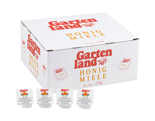 1 100St Pg Gartenland Bienenhonig Portionsbecher 20g 