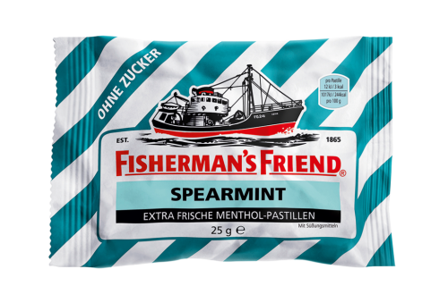 24 25g Ro Fishermans Friend Pastillen Spearmint zuckerfrei 