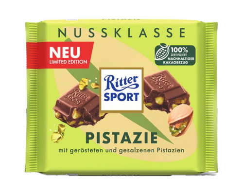 12 100g Ta Ritter Sport Nuss-Klasse Pistazie 