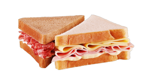 6 140g Pg DELI Sandwich mit Schinken, Gouda und Salami 