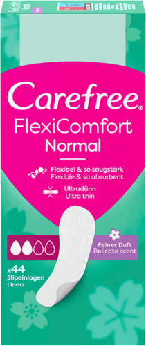 12 44St Pg Carefree Slipeinlagen Flexi Comfort Normal mit Frischeduft 