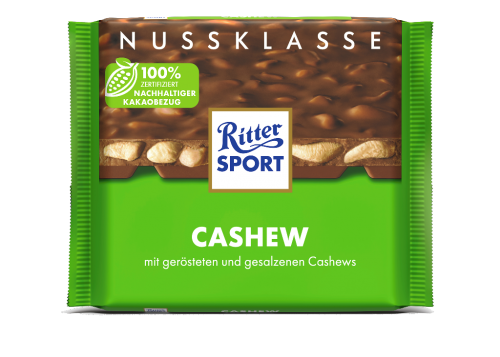 12 100g Ta Ritter Sport Cashew 