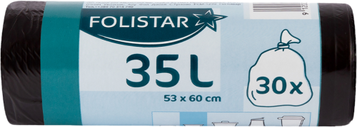 1 10St Pg Folistar Müllsäcke schwarz 35l 