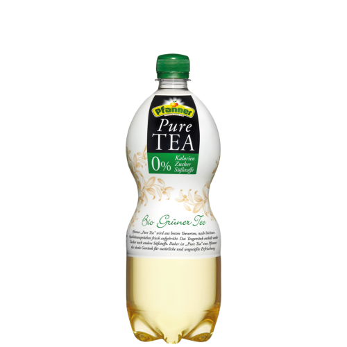 6 1.00l Fl Pfanner Pure Tea Eistee Bio Grüner Tee PET EWP 