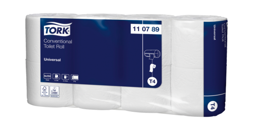 8 8StPg Tork Kleinrollen Toilettenpapier Uni 2 - lagig  