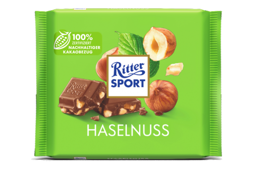 12 100grTa Ritter Sport Haselnuss 