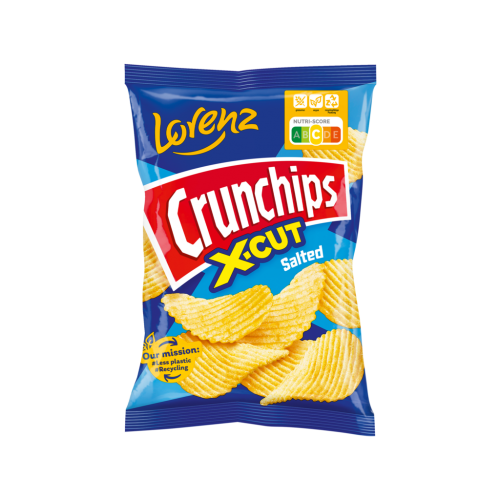 10 150gr Pg Lorenz Crunchchips X-Cut Meersalz 