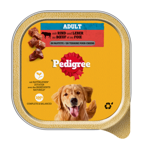 10 300g Pg Pedigree Pastete Rind und Leber 