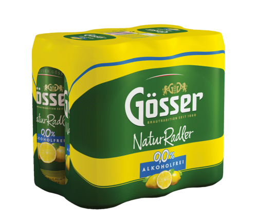 4 6/0.50MP Gösser Naturradler Zitrone Alkoholfrei Dose EWP 