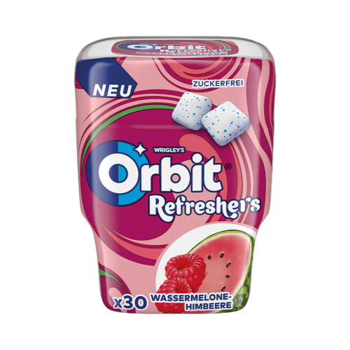 6 30St Pg Orbit Refreshers Watermelon & Raspberry Bottle zuckerfrei Kaugummi 