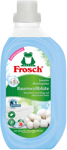 5 0.90l Fl Frosch Sensitiv Weichspüler Baumwollblüte 
