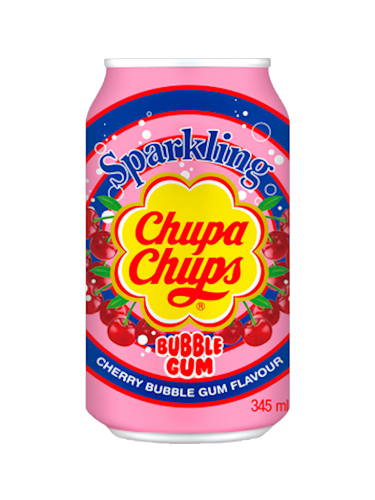 24 345mlDs Chupa Chups Cherry Bubble Gum 