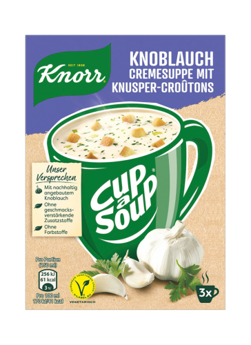 12 45g Pg Knorr Instant Cup a Soup Knoblauchcremesuppe 