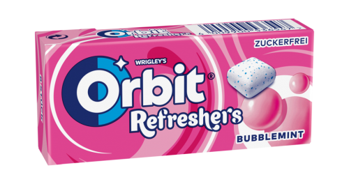 12 18g Pg Orbit Refreshers Kaugummi Bubblemint Handypack 