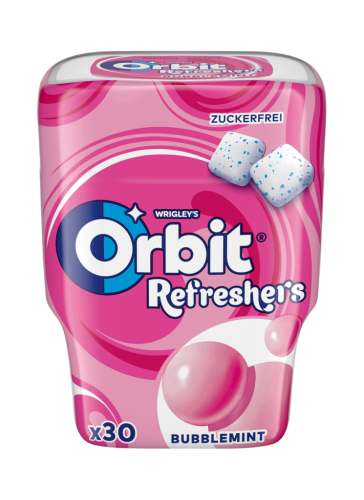 6 30St Pg Orbit Refreshers Kaugummi Bubblemint Bottels 