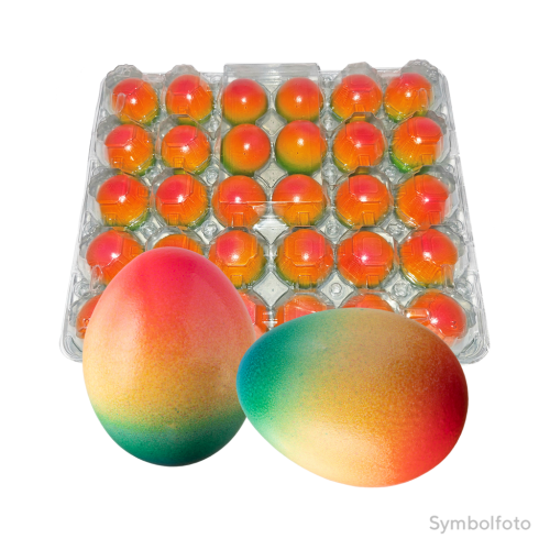 1 30St Pg Bunte Regenbogen-Oster-Eier aus BH							 
