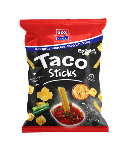 10 150g Pg XOX Taco Sticks Nacho Cheese 