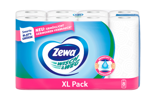 6 8St Pg ZEWA Wisch+Weg Küchenrolle 