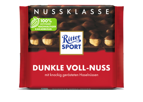 10 100g Ta Ritter Sport Dunkle Voll-Nuss 