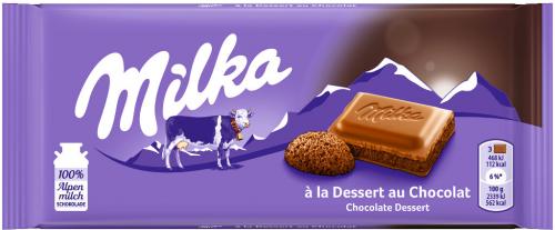 22 100g Ta Milka Dessert au Chocolat 