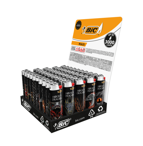 50 1St Pg BIC Feuerzeug J26 Maxi House of the Dragon Limited Edition 