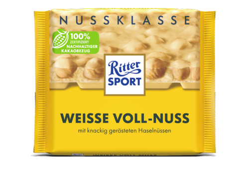 10 100grTa Ritter Sport Weiße Voll-Nuss 