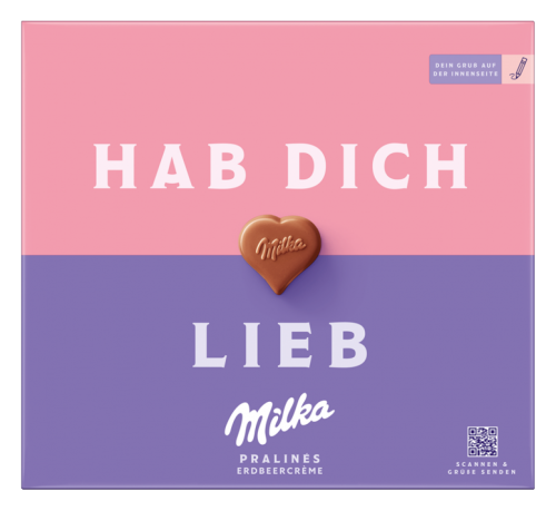 10 110g Pg Sags mit Milka Hab dich Lieb Erdbeere 