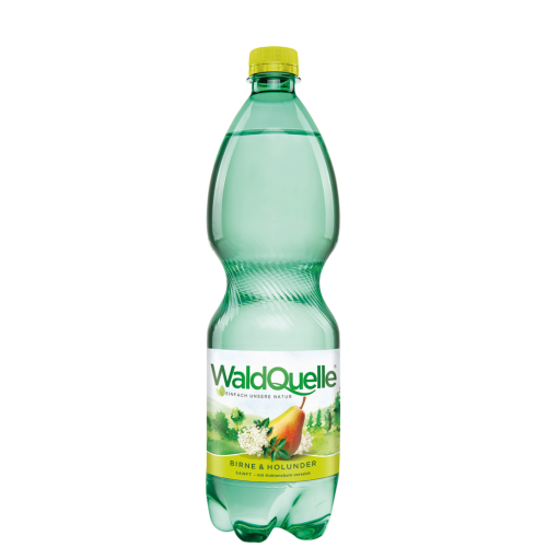 6 1.00l Fl Waldquelle Birne+Holunder PET EWP 